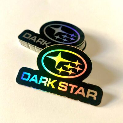 Die Cut Vinyl Stickers - Holographic Subaru Dark Star