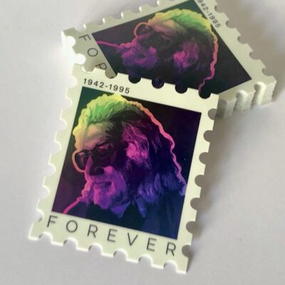 Die Cut Vinyl Stickers - Jerry Garcia Stamp